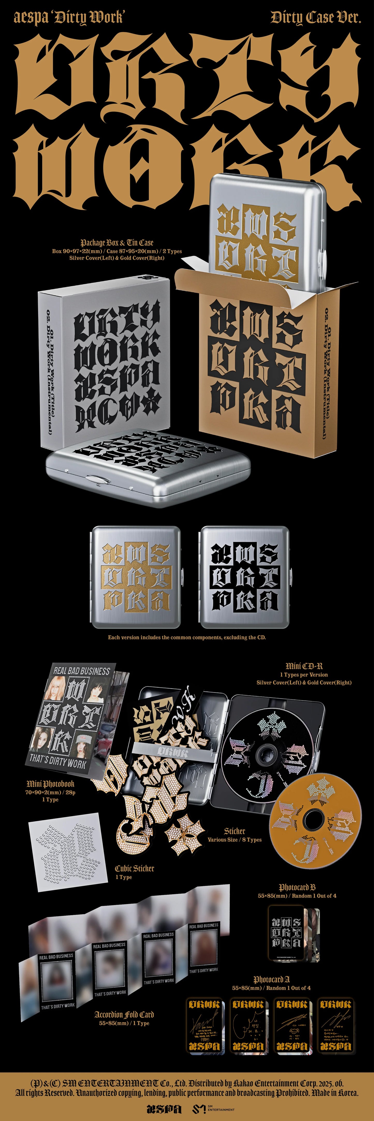 (PRE-ORDER) aespa - [DIRTY WORK] Single Album DIRTY CASE ver