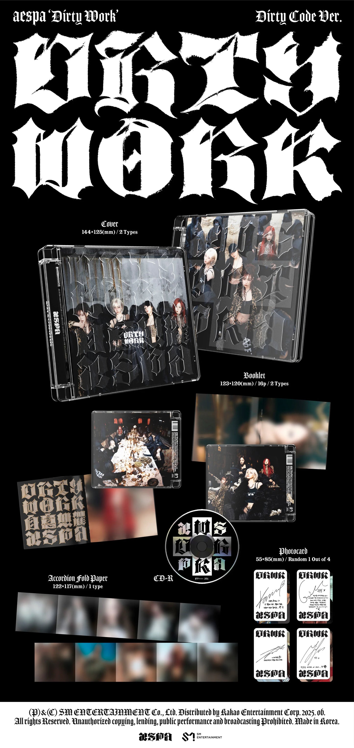 (PRE-ORDER) aespa - [DIRTY WORK] Single Album DIRTY CODE ver